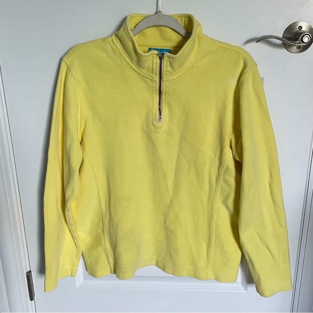 Fresh Produce mock neck quarter zip Pullover sweatshirt 35918